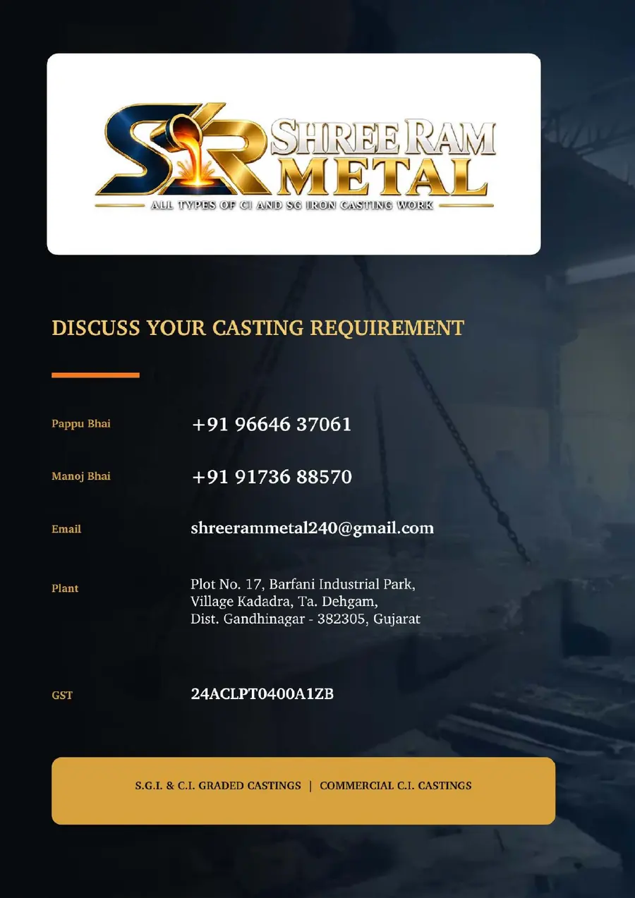 Shree Ram Metal catalogue page 18 - Contact Details