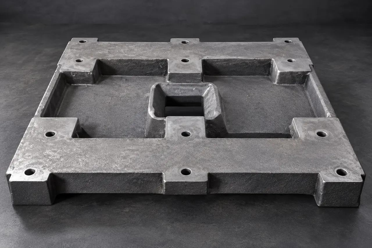 Heavy-Duty CI/SG Iron Base Plate Casting