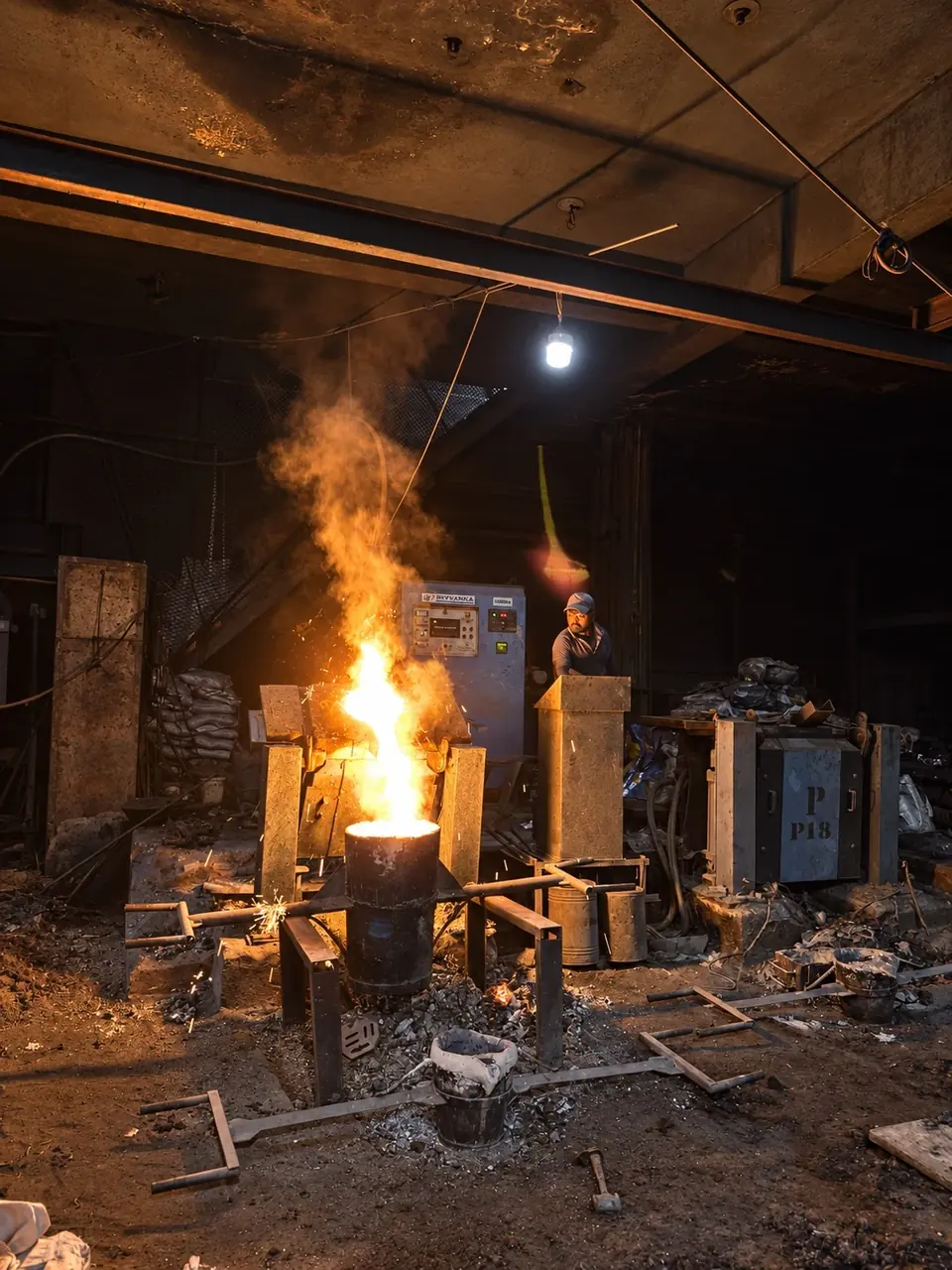 Induction melting operation