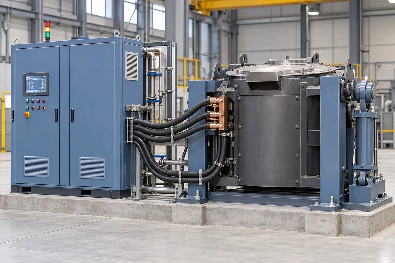 Induction Melting Furnace with Power & Cooling System
