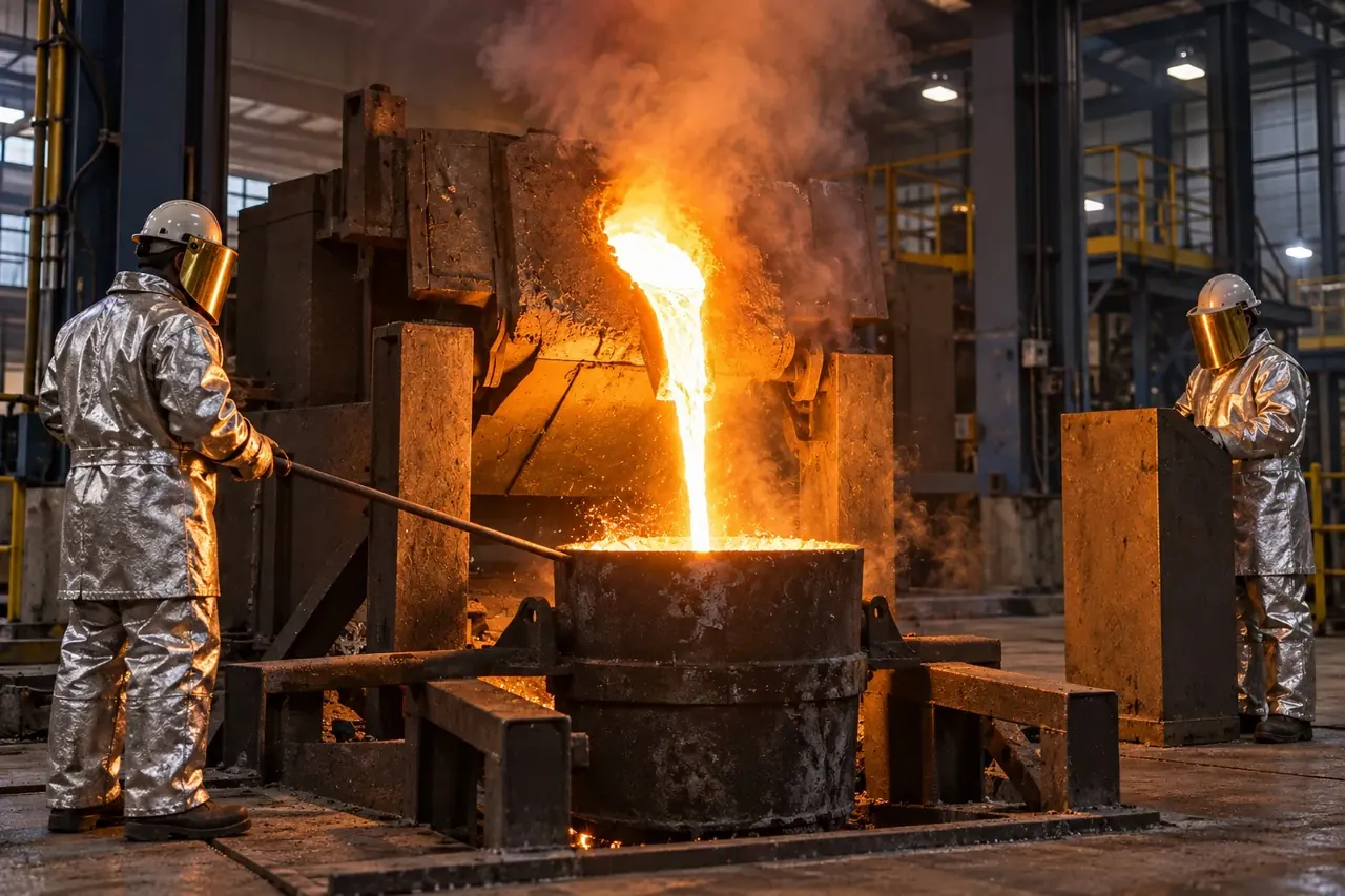 Molten metal pouring
