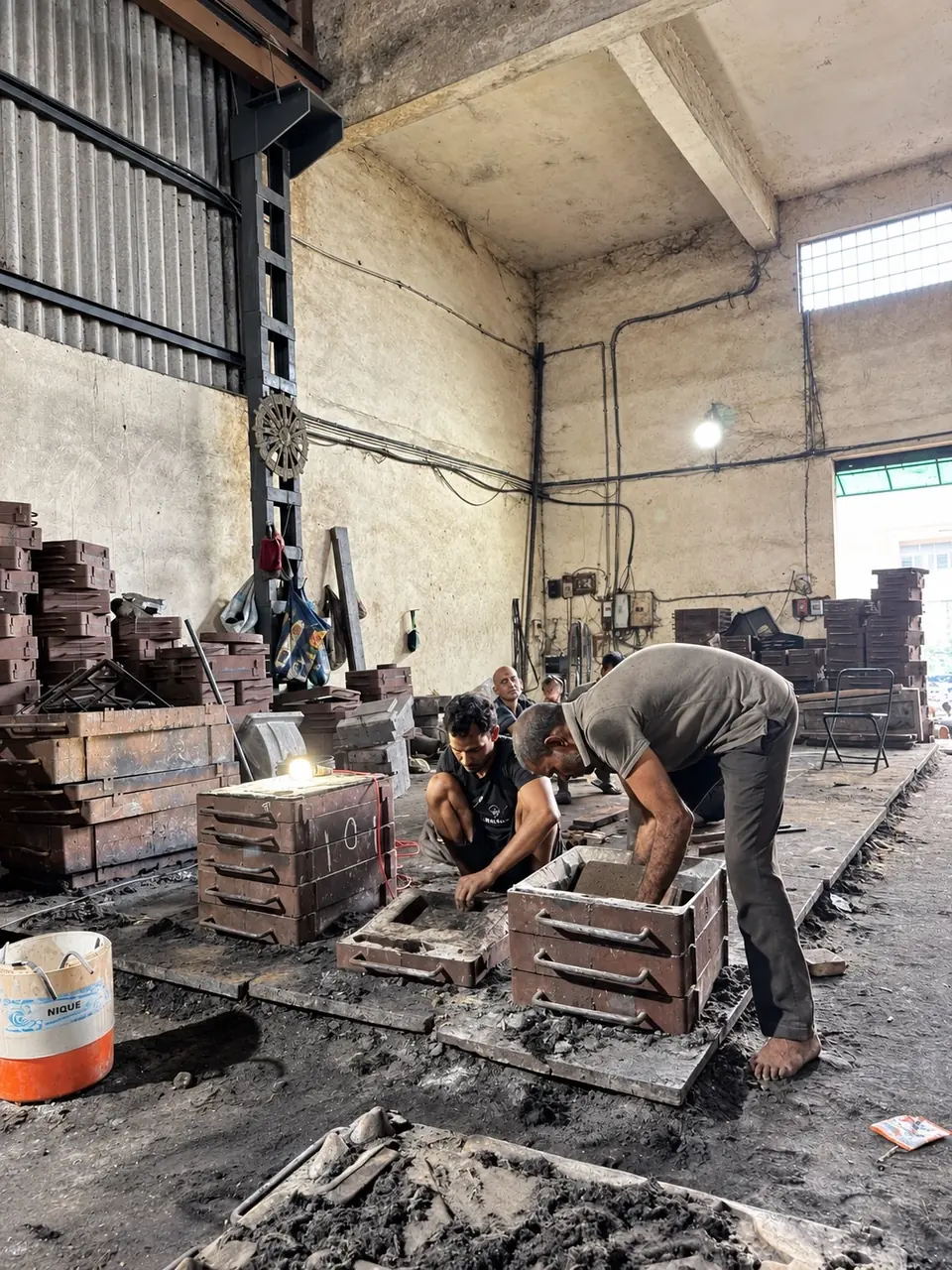 Sand mould preparation